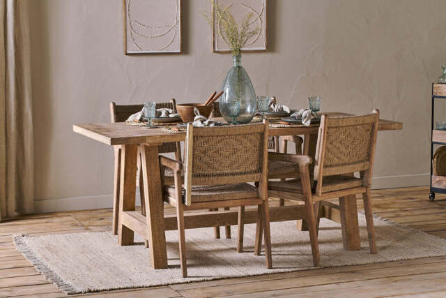 nkuku Indali Mango Wood Dining Table - Tables - Small - Natural