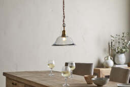 nkuku Keju Organic Shape Recycled Glass Pendant - Lights - One Size - Clear