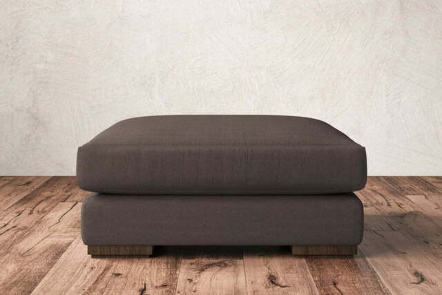 nkuku Guddu Dining Footstool - Make To Order - Large - Recycled Cotton Mocha