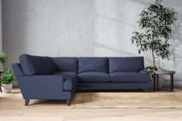 nkuku Marri Corner Sofa - Make To Order - Grand - Recycled Cotton Navy
