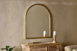 nkuku Murwara Arch Mirror - Mirrors - One Size - Antique Brass