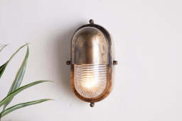 nkuku Denaya Outdoor Wall Lamp - Lights - One Size - Antique Brass