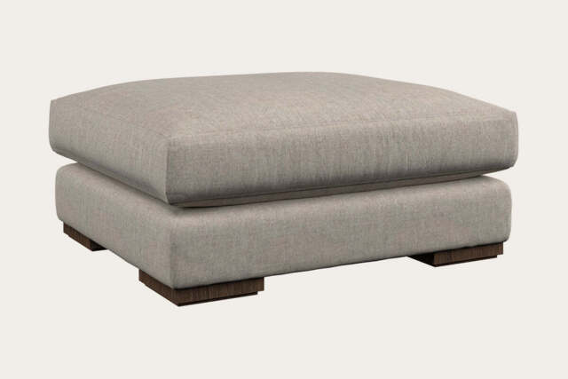 nkuku Guddu Large Dining Footstool - Make To Order - Brera Linen Natural - No Colour