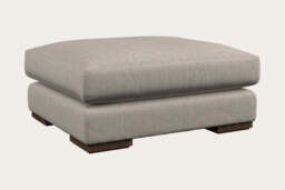 nkuku Guddu Large Dining Footstool - Make To Order - Brera Linen Natural - No Colour