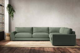 nkuku Guddu Right Hand Corner Sofa - Make To Order - Grand - Brera Linen Jade