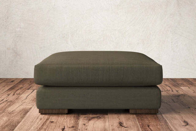 nkuku Guddu Dining Footstool - Make To Order - Large - Recycled Cotton Fatigue
