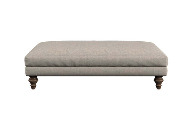 nkuku Deni Dining Footstool - Make To Order - Large - Brera Linen Natural