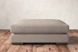 nkuku Guddu Dining Footstool - Make To Order - Grand - Recycled Cotton Stone