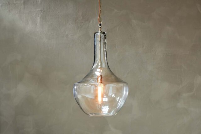 nkuku Agatarla Recycled Glass Pendant - Lights - Large - Clear
