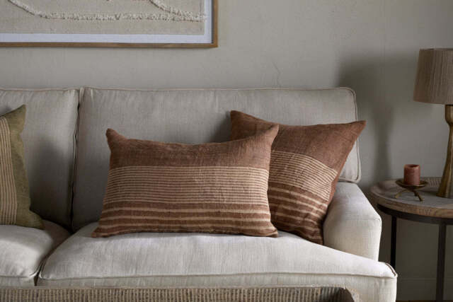 nkuku Eesha Jute Cushion Cover - Textiles - Rust - 60 x 40 cm