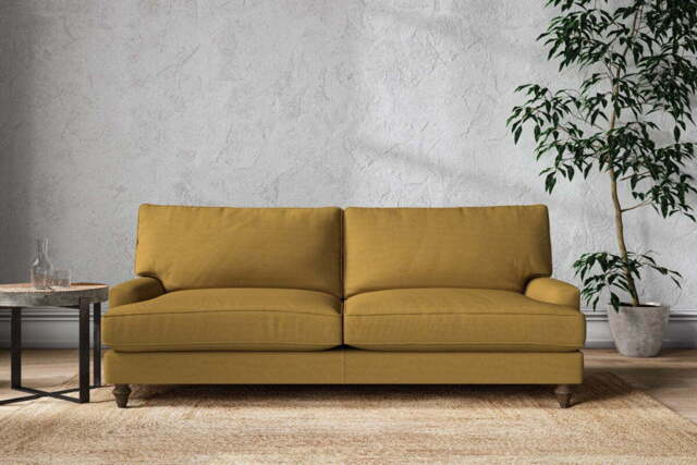 nkuku Marri Sofa - Make To Order - Grand - Recycled Cotton Ochre