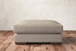 nkuku Guddu Large Dining Footstool - Make To Order - Recycled Cotton Stone - No Colour