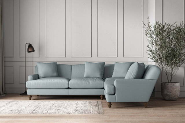 nkuku Deni Right Hand Corner Sofa - Make To Order - Large - Recycled Cotton Horizon