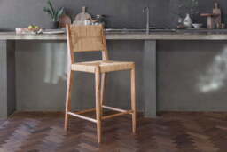nkuku Lohanda Acacia & Munja Grass Counter Dining Chair - Seating - One Size - Natural