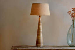 nkuku Chameli Mango Wood Table Lamp - Lamps - One Size - Natural