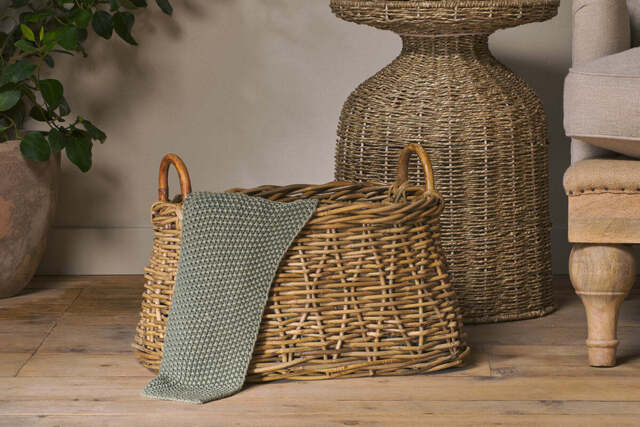 nkuku Netra Rattan Basket - Storage - One Size - Natural