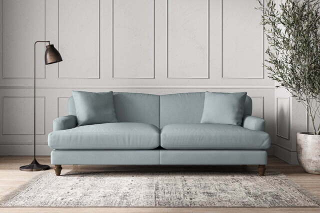 nkuku Deni Sofa - Make To Order - Grand - Recycled Cotton Horizon