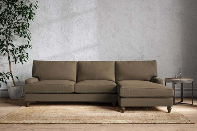nkuku Marri Right Hand Chaise Sofa - Make To Order - Grand - Brera Linen Chestnut
