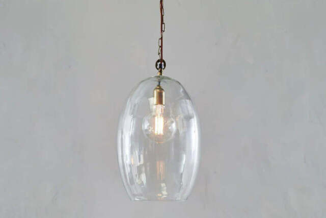 nkuku Otoro Recycled Glass Pendant Oval - Lights - Large Oval - Clear