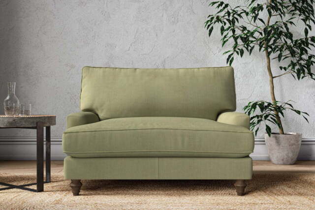 nkuku Marri Love Seat - Make To Order - One Size - Brera Linen Sage
