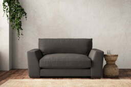 nkuku Guddu Love Seat - Make To Order - Brera Linen Granite - No Colour