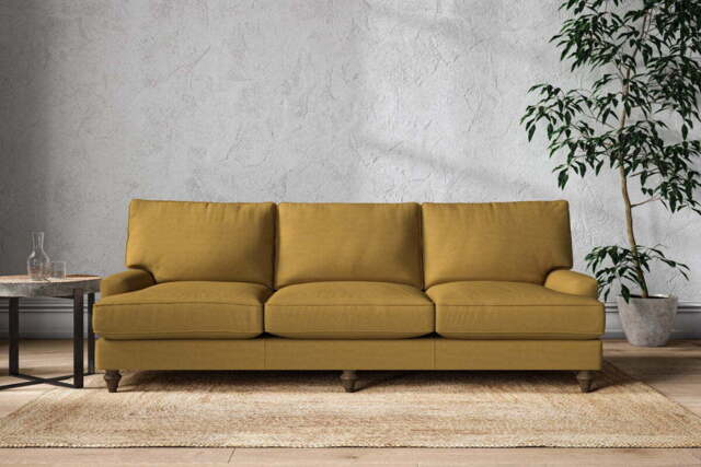 nkuku Marri Sofa - Make To Order - Super Grand - Recycled Cotton Ochre