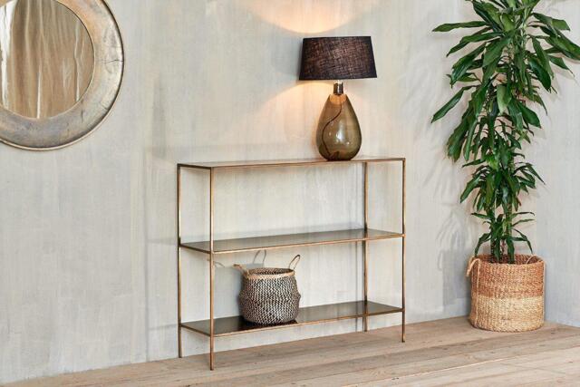 nkuku Mahi Console Table - Tables - One Size - Antique Brass