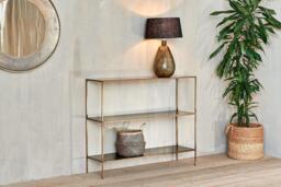 nkuku Mahi Console Table - Tables - One Size - Antique Brass