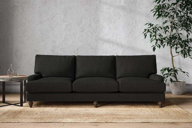 nkuku Marri Sofa - Make To Order - Super Grand - Brera Linen Charcoal