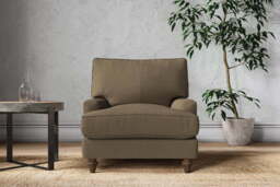 nkuku Marri Armchair - Make To Order - Brera Linen Chesnut - No Colour