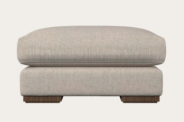 nkuku Guddu Dining Footstool - Make To Order - Medium - Brera Linen Natural