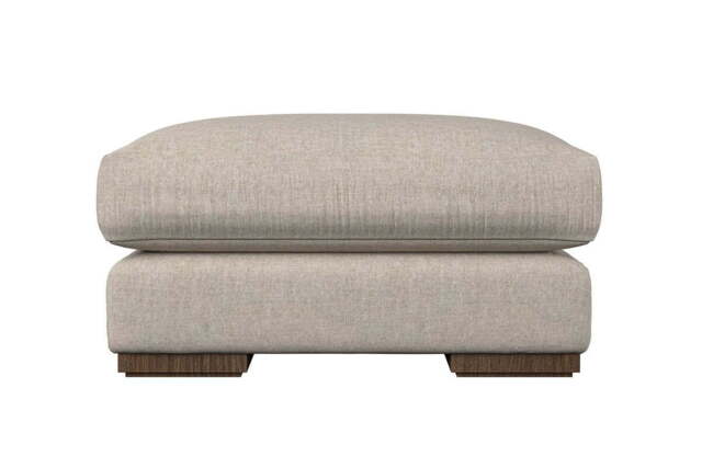 nkuku Guddu Dining Footstool - Make To Order - Medium - Brera Linen Natural