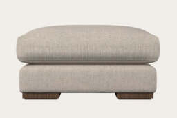 nkuku Guddu Dining Footstool - Make To Order - Medium - Brera Linen Natural