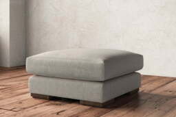 nkuku Guddu Dining Footstool - Make To Order - Medium - Brera Linen Natural