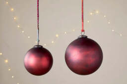 nkuku Oko Giant Bauble - Christmas Decorations - Large - Matt Bordeaux