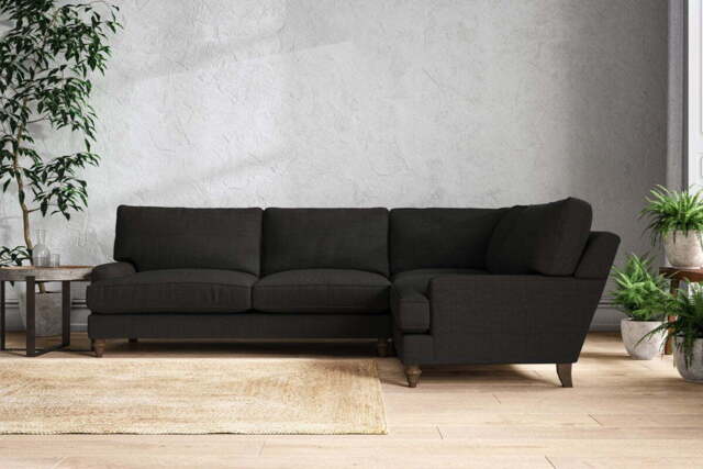 nkuku Marri Right Hand Corner Sofa - Make To Order - Grand - Brera Linen Charcoal