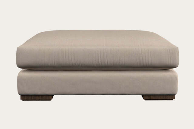 nkuku Guddu Dining Footstool - Make To Order - Grand - Recycled Cotton Natural