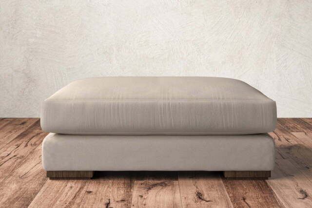nkuku Guddu Dining Footstool - Make To Order - Grand - Recycled Cotton Natural
