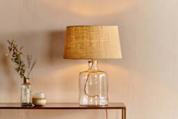 nkuku Edina Recycled Glass Table Lamp - Lamps - Small - Clear