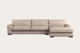 nkuku Guddu Right Hand Chaise Sofa - Make To Order - Grand - Recycled Cotton Natural
