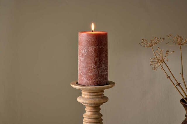 nkuku Rustic Soy Blend Pillar Candle - Candles & Home Fragrance - One Size