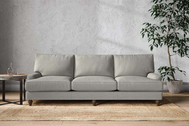 nkuku Marri Sofa - Make To Order - Super Grand - Brera Linen Smoke