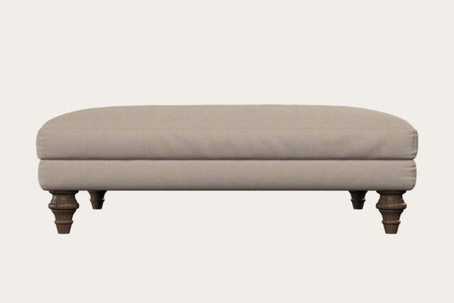 nkuku Marri Dining Footstool - Make To Order - Grand - Recycled Cotton Natural
