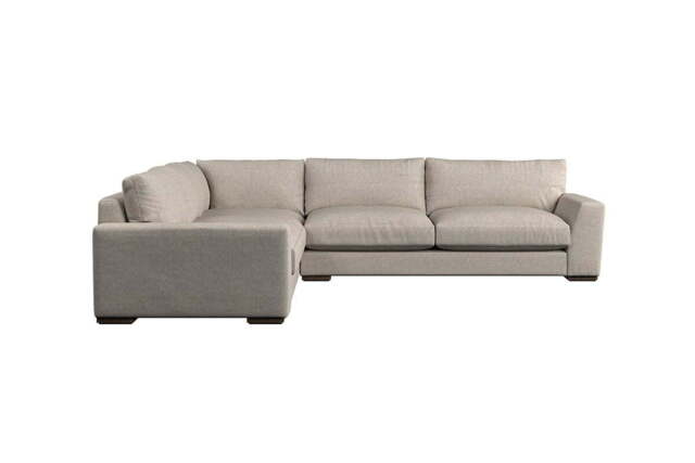 nkuku Guddu Left Hand Corner Sofa - Make To Order - Large - Brera Linen Natural