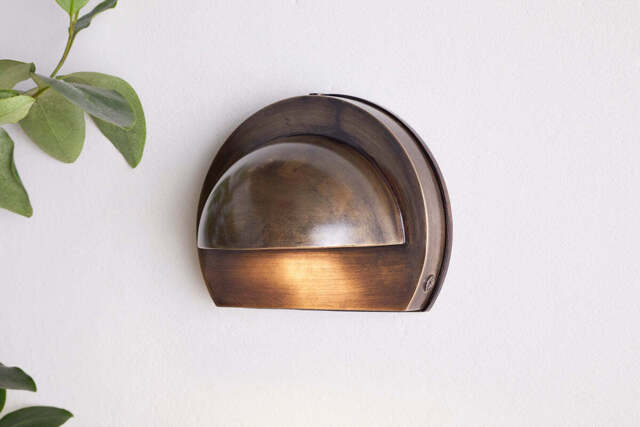 nkuku Datu Outdoor Wall Lamp - Lights - One Size - Antique Brass