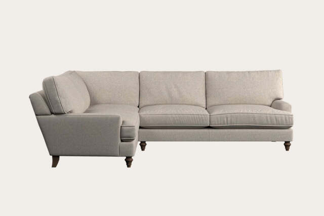 nkuku Marri Left Hand Corner Sofa - Make To Order - Grand - Recycled Cotton Navy