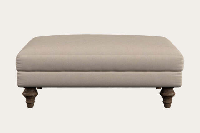 nkuku Deni Dining Footstool - Make To Order - Medium - Recycled Cotton Natural