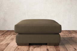 nkuku Guddu Dining Footstool - Make To Order - Medium - Brera Linen Chesnut
