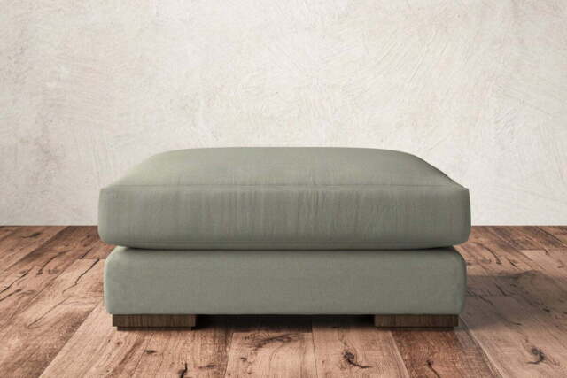 nkuku Guddu Dining Footstool - Make To Order - Large - Recycled Cotton Seaspray