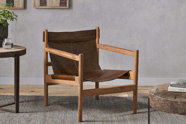 nkuku Dalibar Leather Lounger - Seating - One Size - Tan